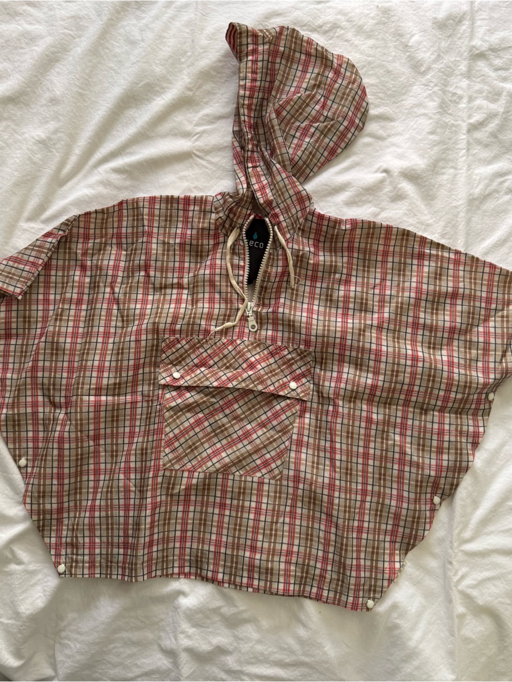 Size 4 Kids Plaid Poncho